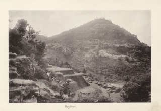Rice fields, page, photomechanical print, inscription: 'Rizières', maker: Henry William Cave,