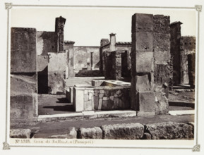 Casa di Sallustio (Pompei), Remains of the House of Sallust in Pompeii, album page, photograph,