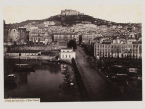 View of the Sant'Elmo castle on Mount Vomero in Naples, Italy, Strada del Molo v. St. Elmo, Napoli,