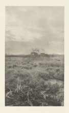 Heathland landscape, 'Gladden and Bent', photomechanical print, photographer: Alfred Horsley