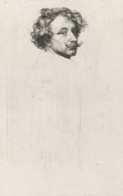 Self-portrait of the artist, Iconographie, print, printmaker: Anthony van Dyck, Low Countries, 1630