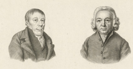 Portraits of Paulus van Hemert and Jean Henri van Swinden, Study print, Etudes engravées, print,