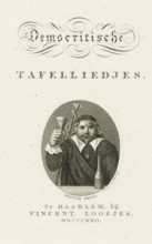 Portrait of Doctor Snel, Title page of: Jan van Walré and Adriaan Loosjes Pz., Democritische