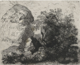 Boulders and bushes on the Sint Pietersberg, Boulders and bushes (former title), Près de la Meuse,