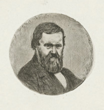 Portrait of Cornelis Ouboter van der Grient, print, Portrait in an oval of Cornelis Ouboter van der