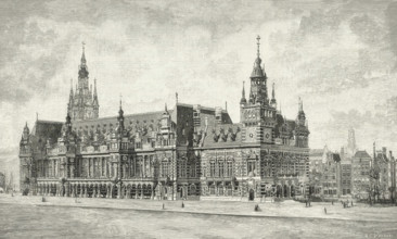 The Stock Exchange Plan in Amsterdam, print, book illustration, printmaker: Arnoldus Cornelius