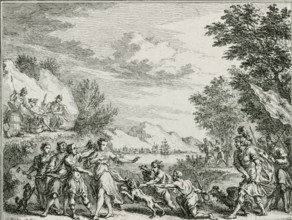 Allegory of American freedom, print, Allegorical representation of American independence.