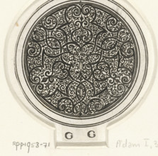 Round leaf with moresques, Round with moresques (former title), Flat decorations and parts of a