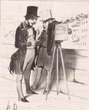 Patience is the virtue of donkeys, Photographer with camera looks at his pocket watch, Proverbs and