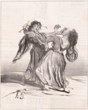 A bon chat bon rat, Two fighting women, Proverbs and sayings, Proverbs and maxims, cartoon, Series