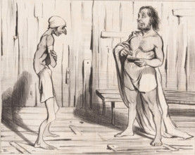 Robert Macaire and Bertrand in the pool, Robert Macaire, cartoon, Series number, 17, 20, Second