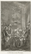 Father's School, L'Ecole des Peres, print, book illustration, Illustration for the story 'L'Ecole