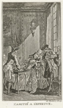 Friendship Put to the Test, L'Amitié a L'Epreuve, print, book illustration, Illustration for the