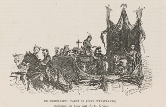 The Chariot: Faust in his workshop, Procession in Deventer on April 26, 1864 in remembrance of the