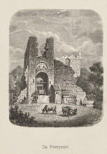 The Front Gate, Front Gate of the Ruins of Brederode Castle, print, book illustration, printmaker: