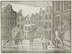 New Year's greeting from the Amsterdam ash cart men for the year 1844, Ash Cart New Year's
