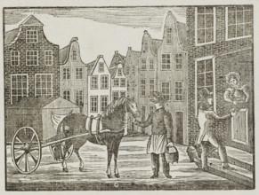 Asch-Karmans Kermis-Wensch, 1843, Fair print of the Amsterdam ash cart men for the year 1843,