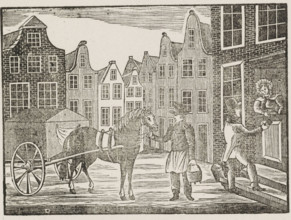 Asch-Karmans Kermis-Wensch, 1844, Fair print of the Amsterdam ash cart men for the year 1844,