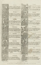 Three Kings' cards, card game, print, popular print, Sheet with 16 depictions (Three Kings' cards)