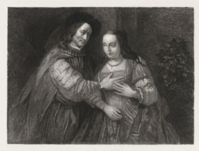Portrait of a couple as Old Testament figures, named 'The Jewish Bride', print, Portrait of a