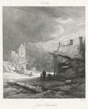 Dutch Masters, Winter landscape with tower, print, Series number, 18, 25, A winter landscape with
