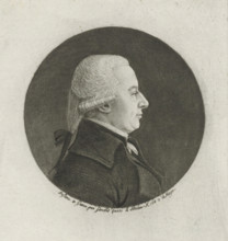 Portrait of Cornelis van Lennep, print, physionotrace, Portrait in a round frame of Cornelis van