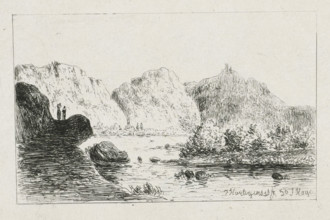 Mountain Landscape on the Aar (former title), Mountain Landscape, print, A mountainous landscape