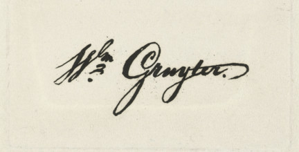 Signature of Willem Gruyter, print, printmaker: Willem Gruyter jr., Amsterdam, 1832 - 1880, paper,