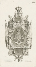 Epitaph for the deceased Princess Anna of Hanover, 1759, print, Monument or memorial stone for