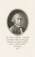 Portrait of Gale Isaac Gales, print, printmaker: François Joseph Pfeiffer (I), Amsterdam, 1787,
