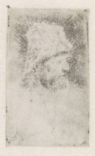 Old man with a flowing beard: bust, print, monogram and date: 'RHL 1631', printmaker: Rembrandt van