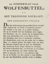 Satirical verse on the Duke of Brunswick, 1784, The Thunderclap for Wolfenbuttel, or The Striking