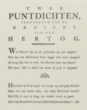 Two epigrams accompanying the caricature depicting the wheeling away of the Duke of Brunswick from