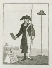 On the Professorial Warrior, Patriot preacher Johan Jacob le Sage ten Broek, 1785, print,