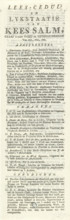 Name list accompanying the print depicting the funeral of a dead salmon, 1787, Reading Record and