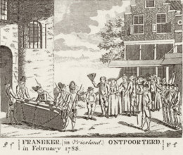 Franeker, (in Friesland, ) Deported in February 1788, Removal of the doors of the city gate in