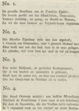 Text sheet accompanying the fold-out caricature of Dumouriez, 1793, cartoon, text sheet, Text sheet