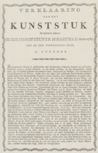 Explanation accompanying the allegory on the restoration of the Stadtholder, 1787, Explanation of