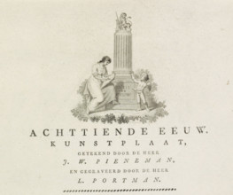 Explanation and price list for the plate with allegory of the Eighteenth Century, 1799, Eighteenth