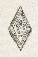 Seal on objects of trade and luxury, Seal, 1806, print, Separate impression of a diamond-shaped