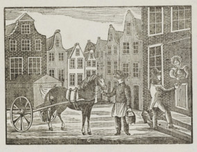 Asch-Karmans Kermis-Wensch, 1843, Fair print of the Amsterdam ash cart men for the year 1843,