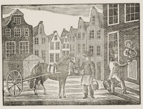 Asch-Karmans Kermis-Wensch, 1844, Fair print of the Amsterdam ash cart men for the year 1844,