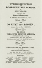 Announcement of the theatrical performance at the second centenary of the Athenaeum Illustre in
