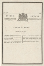 Extraordinary Dutch State Gazette. Thursday, 12 October. No. 241*. 1837, newspaper, obituary,