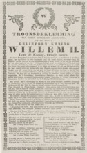 Ascension to the throne of our former Crown Prince, now our beloved King William II, Song of joy