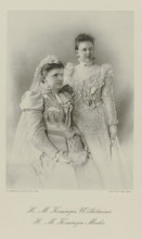 Portrait of Emma, Queen Regent of the Netherlands, and Wilhelmina, Queen of the Netherlands,