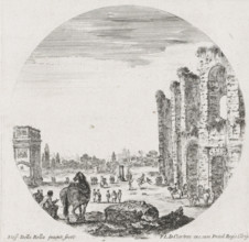 Landscape with the Colosseum and the Arch of Constantine, Landscapes and ruins in Rome, Paysages et