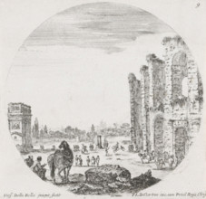 Landscape with the Colosseum and the Arch of Constantine, Landscapes and ruins in Rome, Paysages et