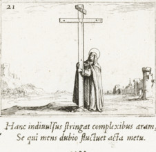 Female saint at the cross, Haeret pede firmo, Elle demeure icy d'un pied ferme arrestée, Monastic