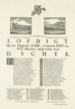 Ode to the Flying Vessel of Daam Schijf, 1743, Ode to the Flying Ship, or new Post and Travel